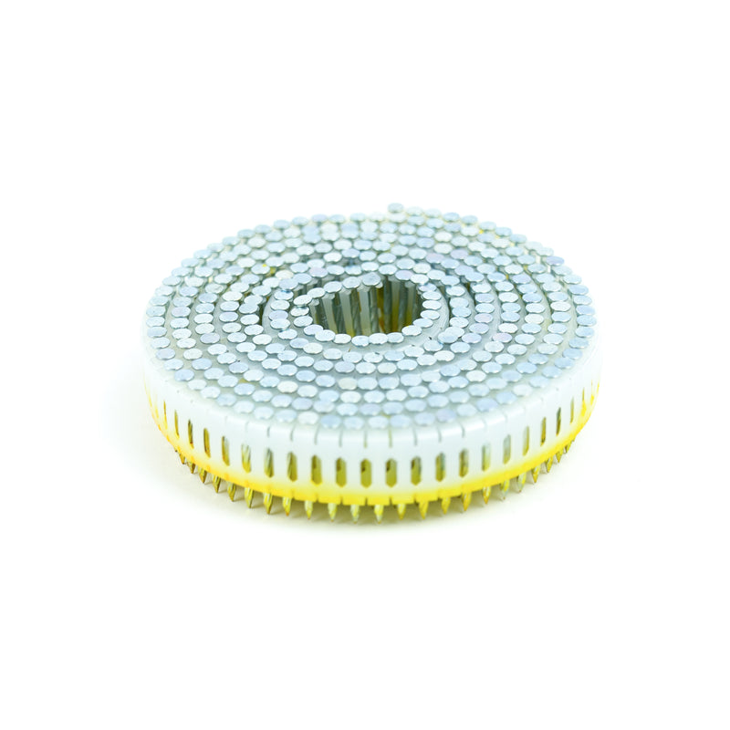 0° PLASTIC COLLATED HARDENED COIL NAILS - FLAT HEAD